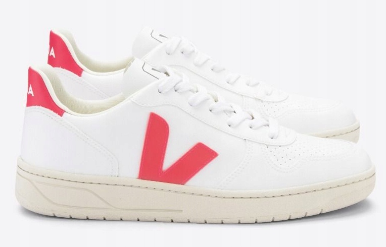 Veja tenisky V-10 Cwl White Rose-fluo bílé veganské vel. 40