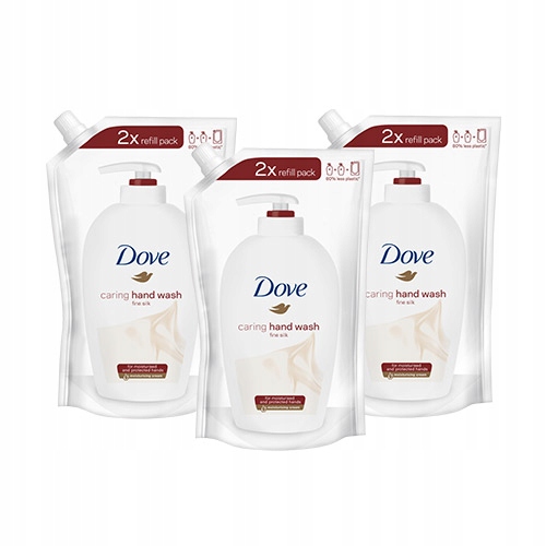 Promocja Dove Fine Silk mydło w płynie zapas 3 x 500 ml wyprzedaż przecena