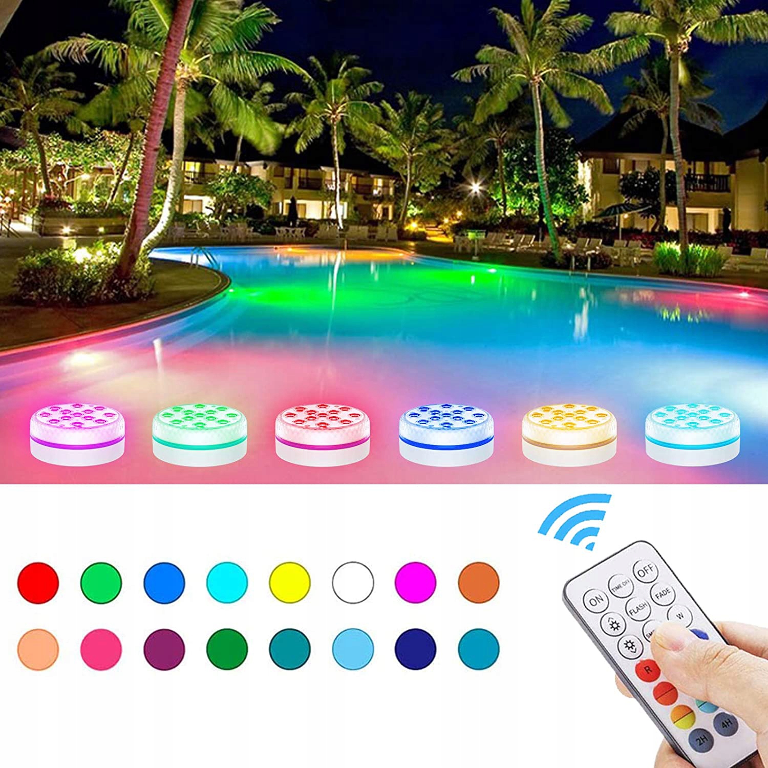 4 SZT PODWODNYCH ŚWIATEŁ BASENOWYCH Z 13 LED DO KĄPIELI SPA NA IMPREZĘ Rodzaj gwintu zintegrowane źródło LED