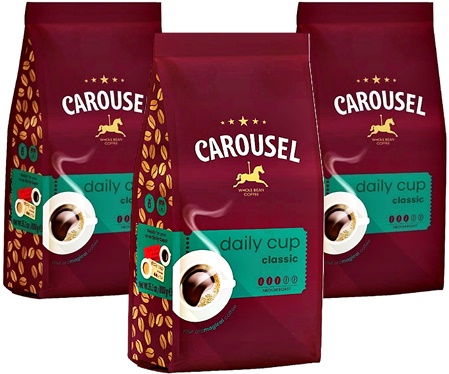 Carousel Daily Cup Classic Kawa ziarnista 3x1000g