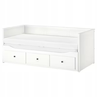

Ikea Hemnes Łóżko 2 materace białe twardy 80x200
