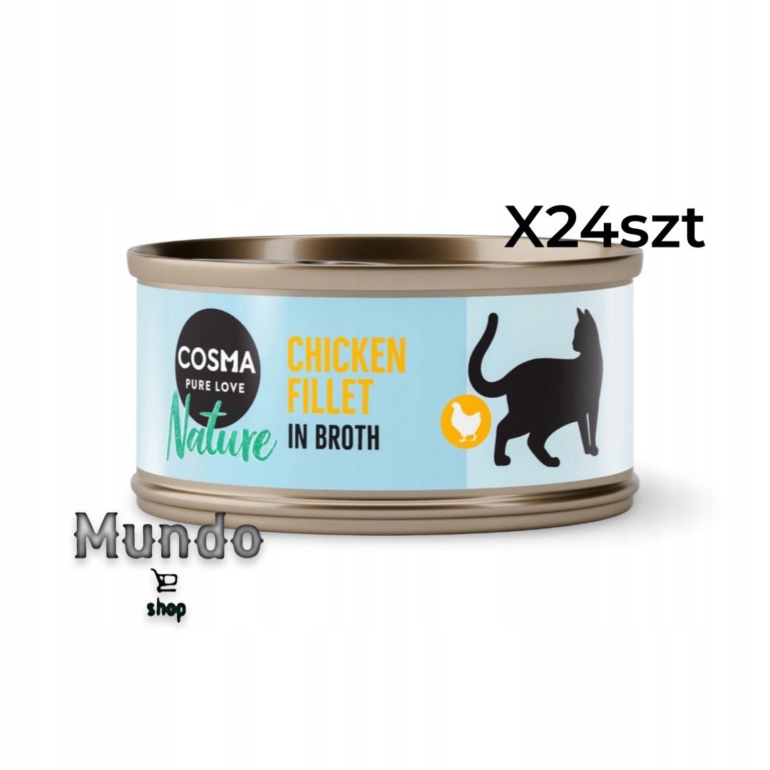 Vlhké Krmivo Cosma Nature Příchuť Kuřecí prsa 70 g 24 ks