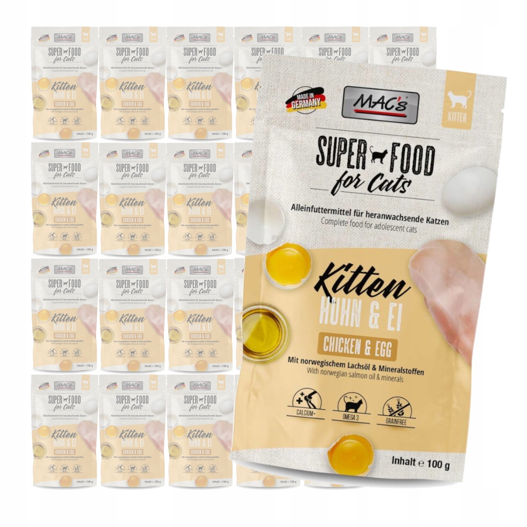 Levně MAC's Mokré Krmivo Pro Kočky Kuřecí kachna Krevety 24x100g