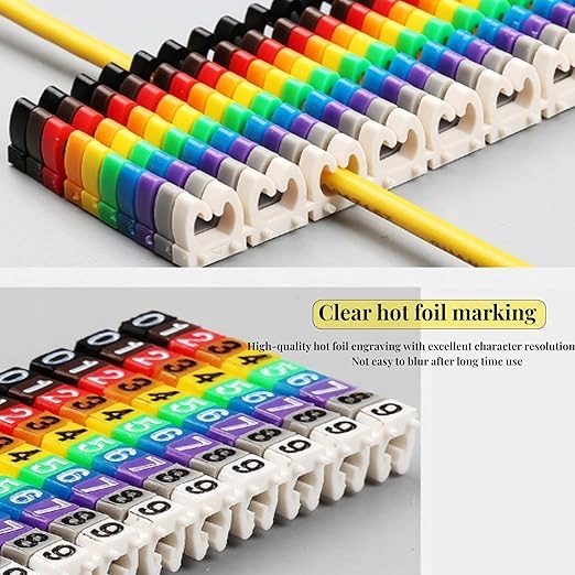 Oznaczniki przewodów 6mm NUMERY (0-9) 1kpl. 100szt. EAN (GTIN) 5905358362198