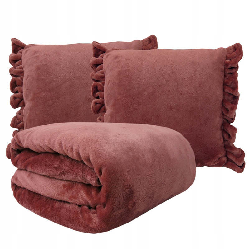 

Zestaw Koc Narzuta +2x Poszewka Fascino Brąz