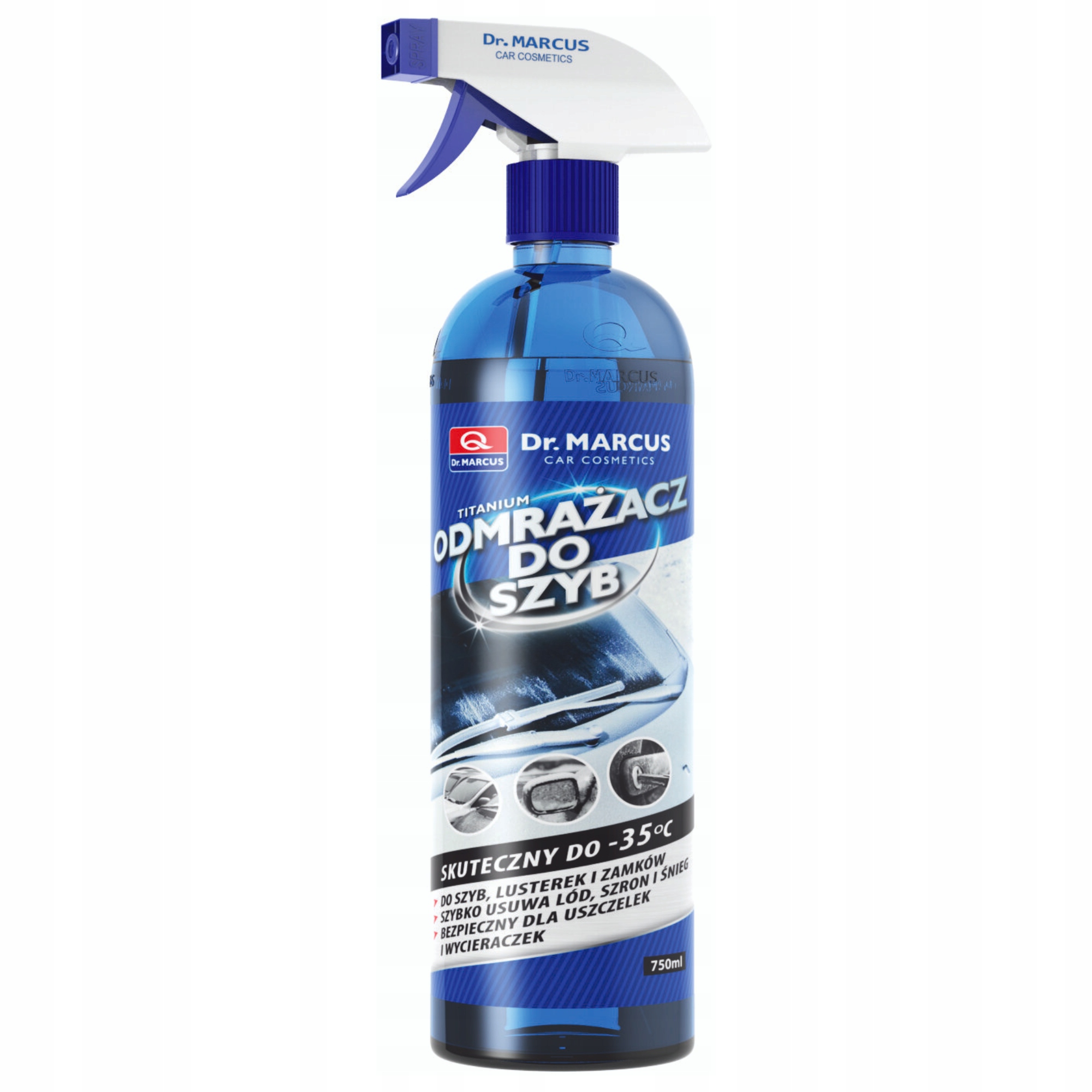 Odmrazacz do szyb samochodowych zamkow plyn odmrazania spray Drmarcus 750ml
