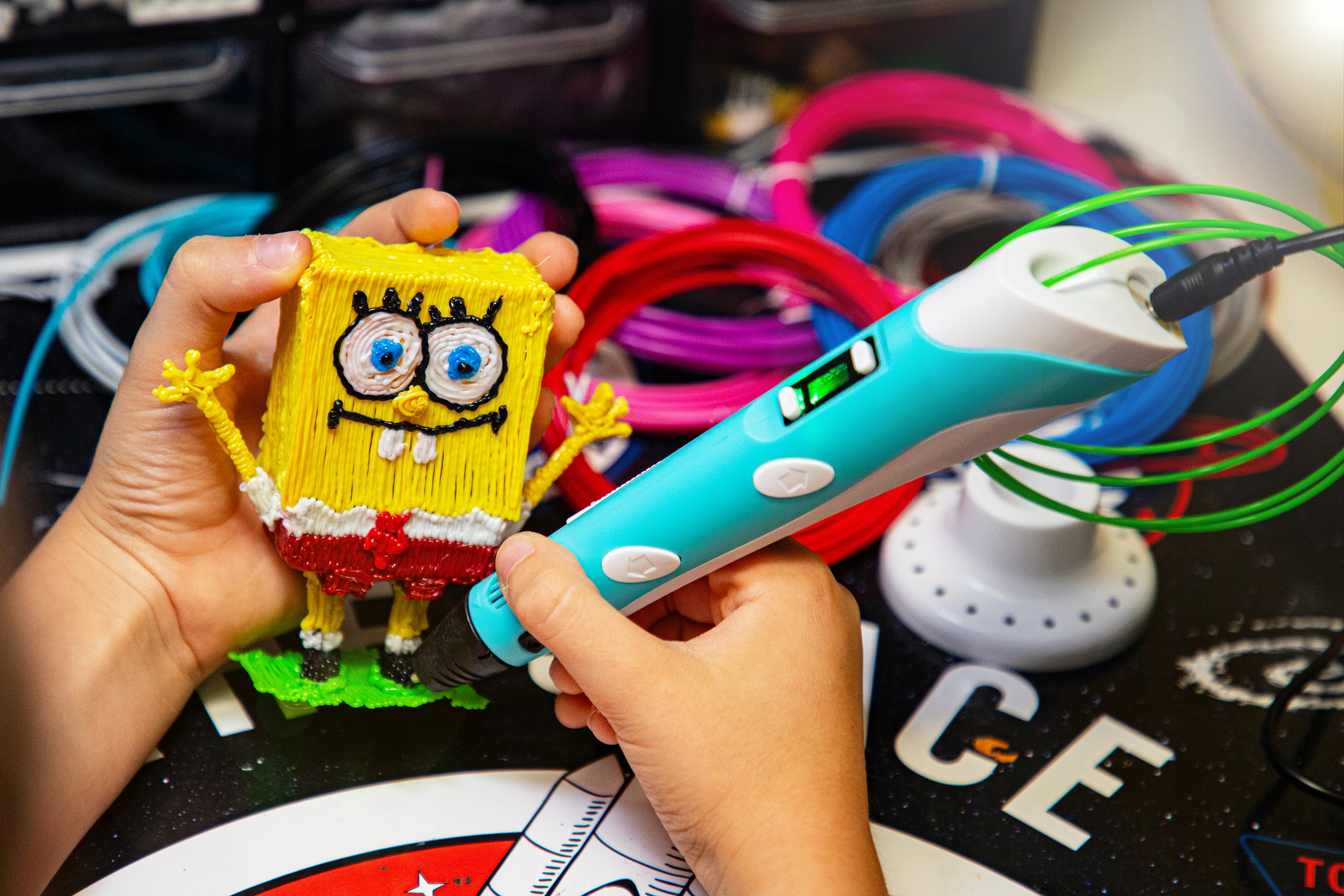 ZESTAW XXXL MAGICZNY DŁUGOPIS 3D PEN DRUKARKA + WKŁADY 209M DLA DZIECI Kod producenta 55-001#