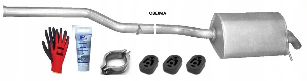 Mercedes C270 CLK270 2.7CDi W209 kupé 2002-05/2009 Koncový tlumič+bonus