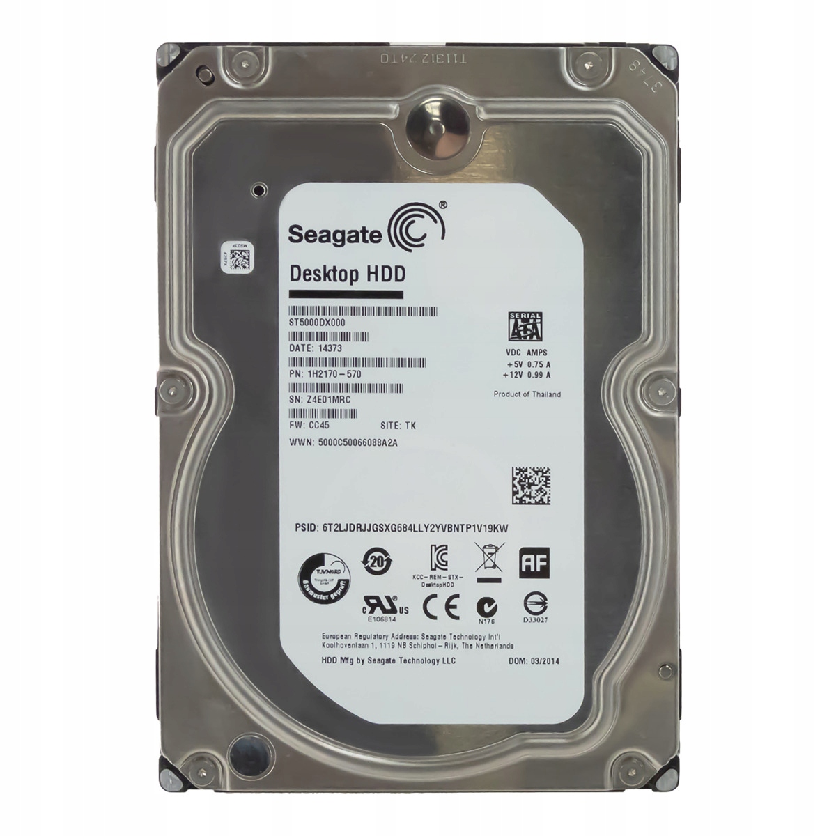 Seagate Desktop Hdd 5TB 7.2K 128MB Sata III 3.5'' ST5000DX000
