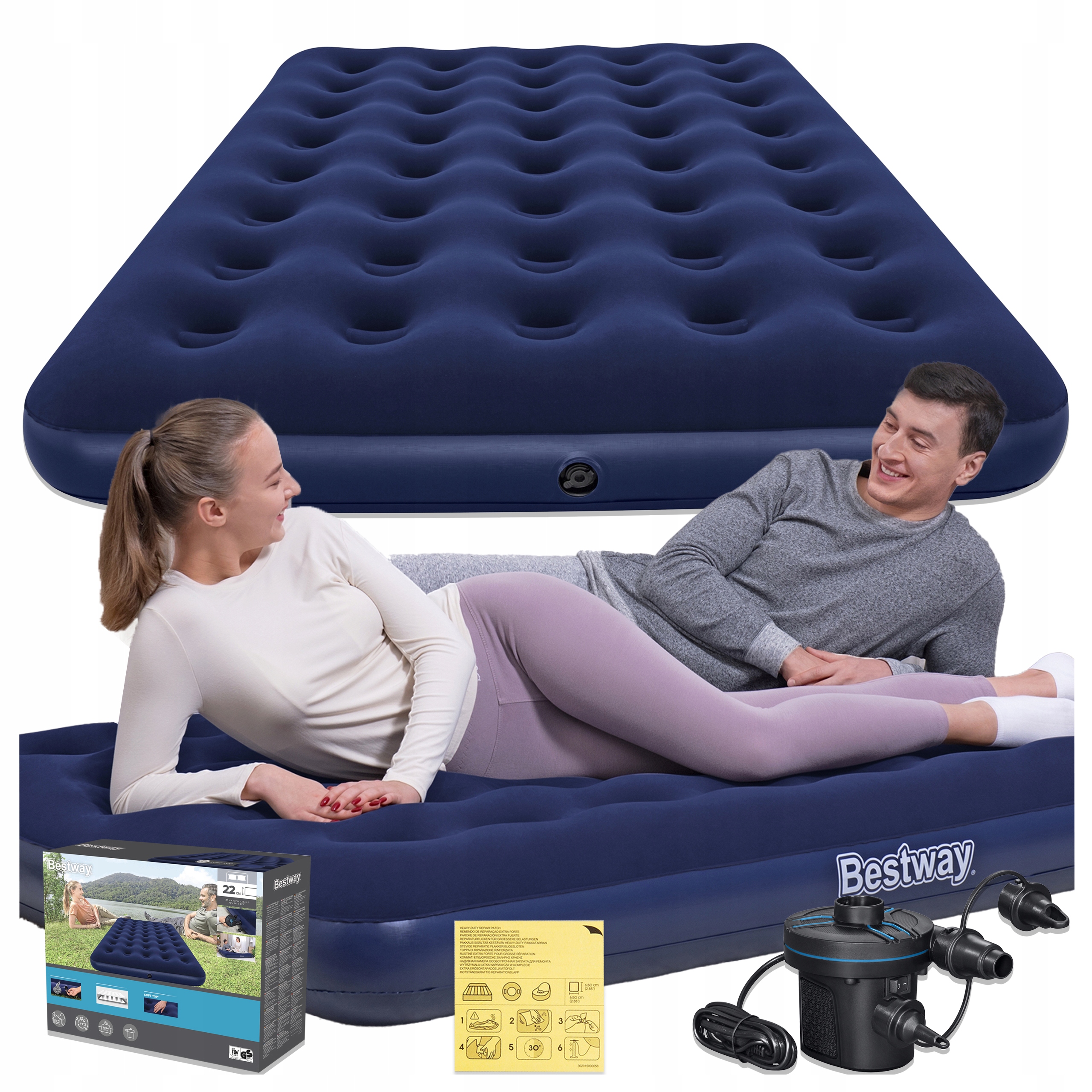 Matrace S Pumpičkou Coil Beam 191x137x22CM Bestway 67287