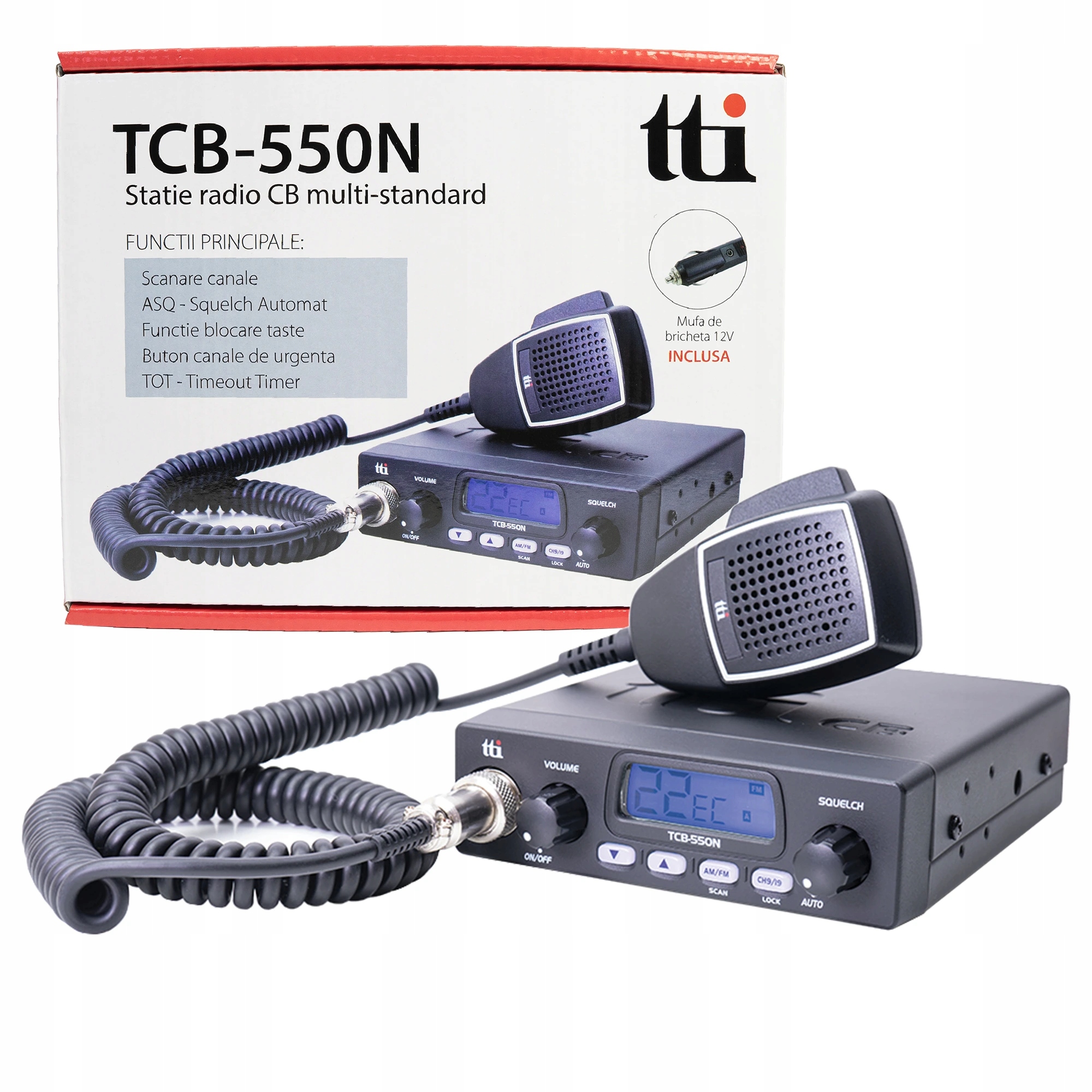 Rádiová stanica Cb TTi TCB-550 N s automatickým potlačením