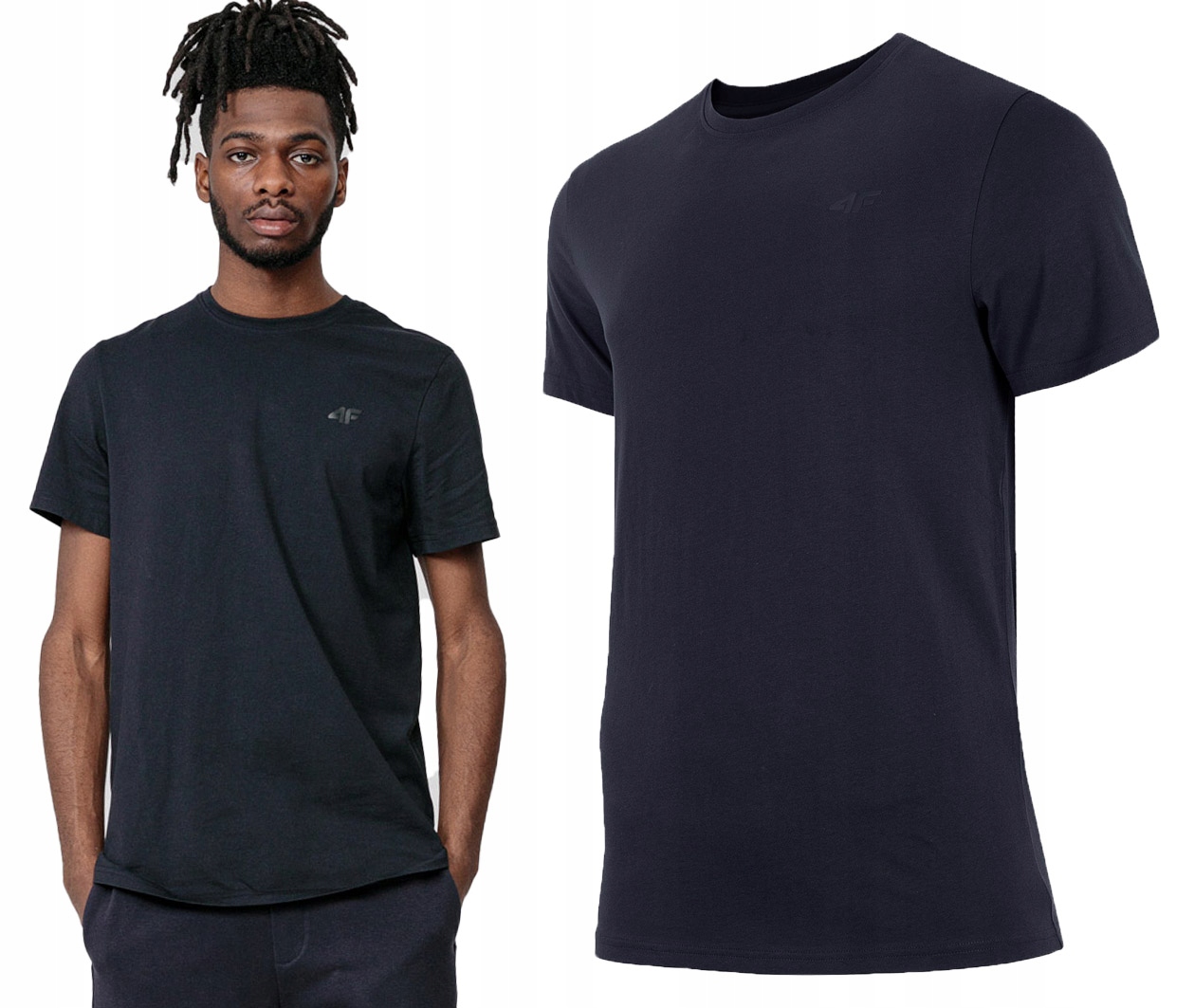 

T-shirt męski bawełniany 4F L22 TSM352 granat L