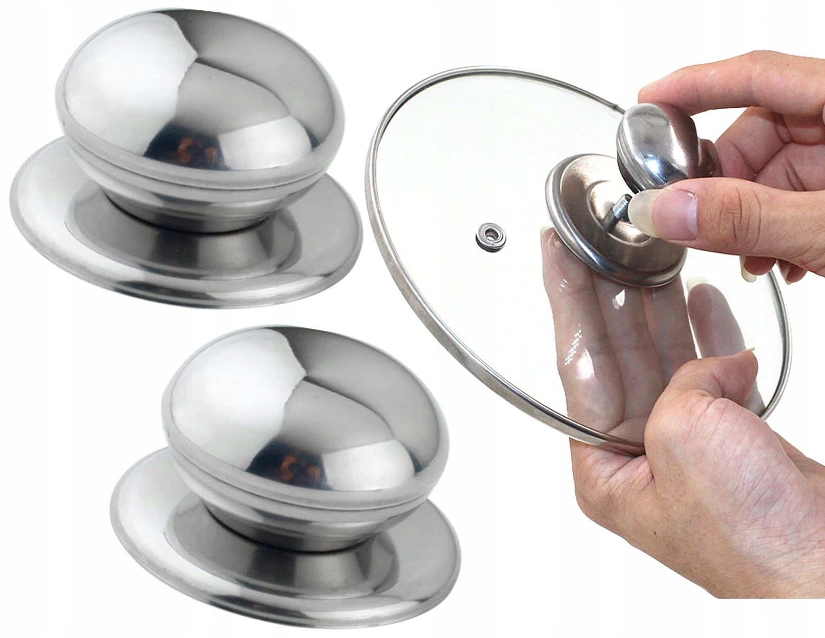 GAŁKA UCHWYT DO POKRYWKI GARNKA GAŁKI ZESTAW 2szt