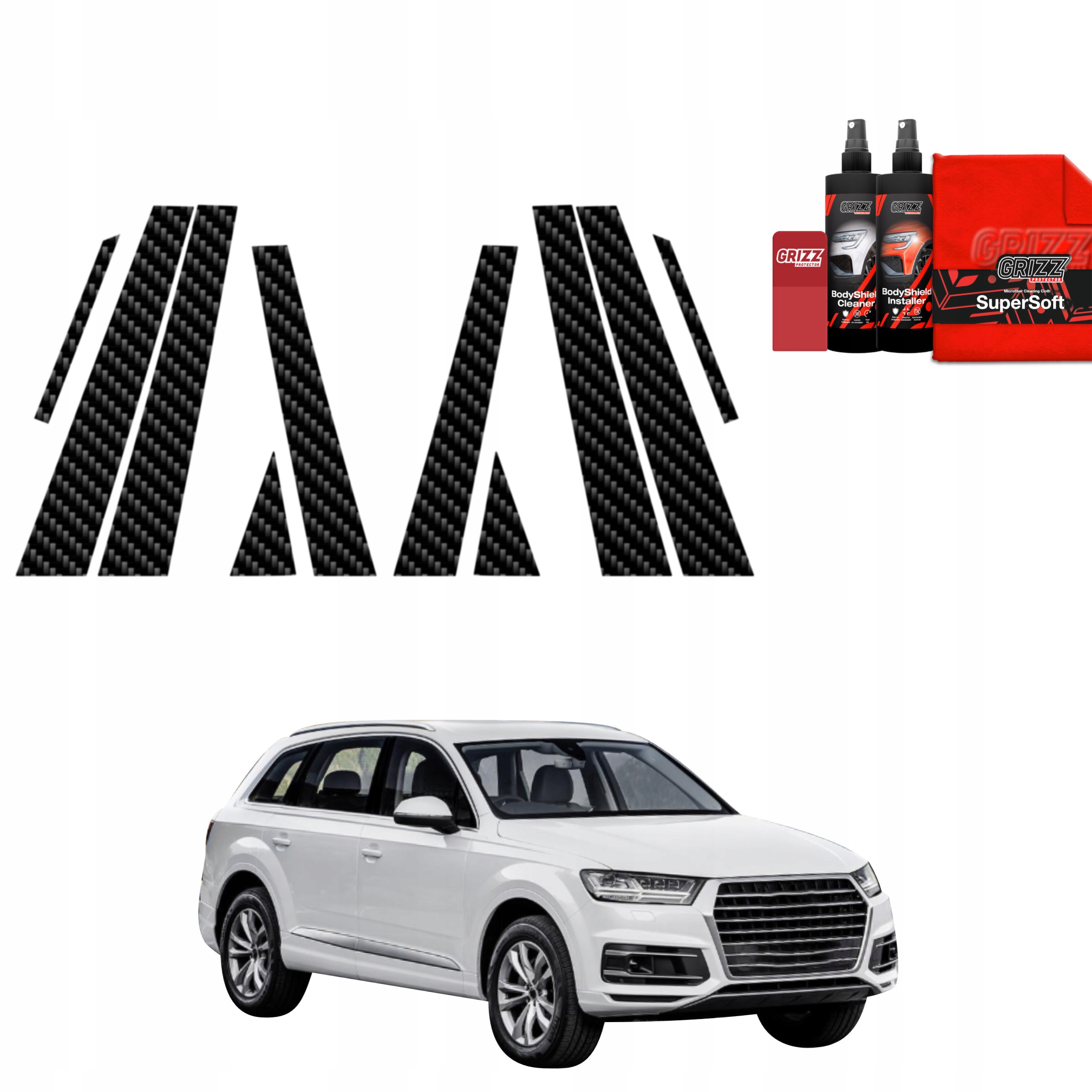 10v1 Fólie na sloupky pro Audi Q7 (2015-2019)