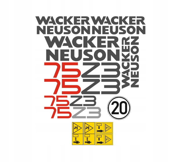 Samolepky samolepka Wacker Neuson 75Z3