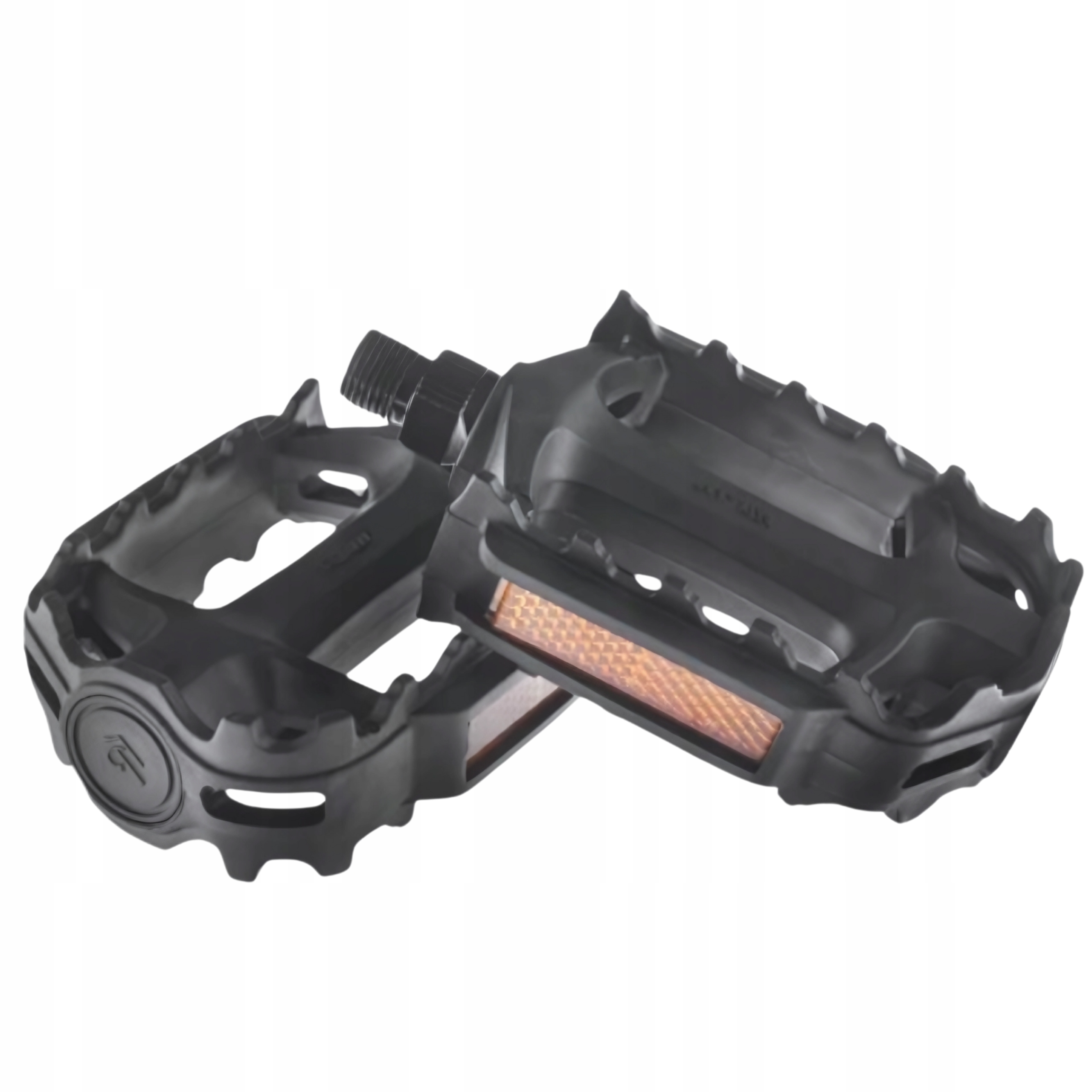 Wytrzymałe pedały rowerowe Mtb 9/16 z odblaskami plastikowe platformowe