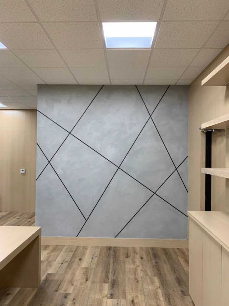 Betónová ušľachtilá dekoratívna omietka so zlatými/striebornými/čiernymi pruhmi, sada 10 m2