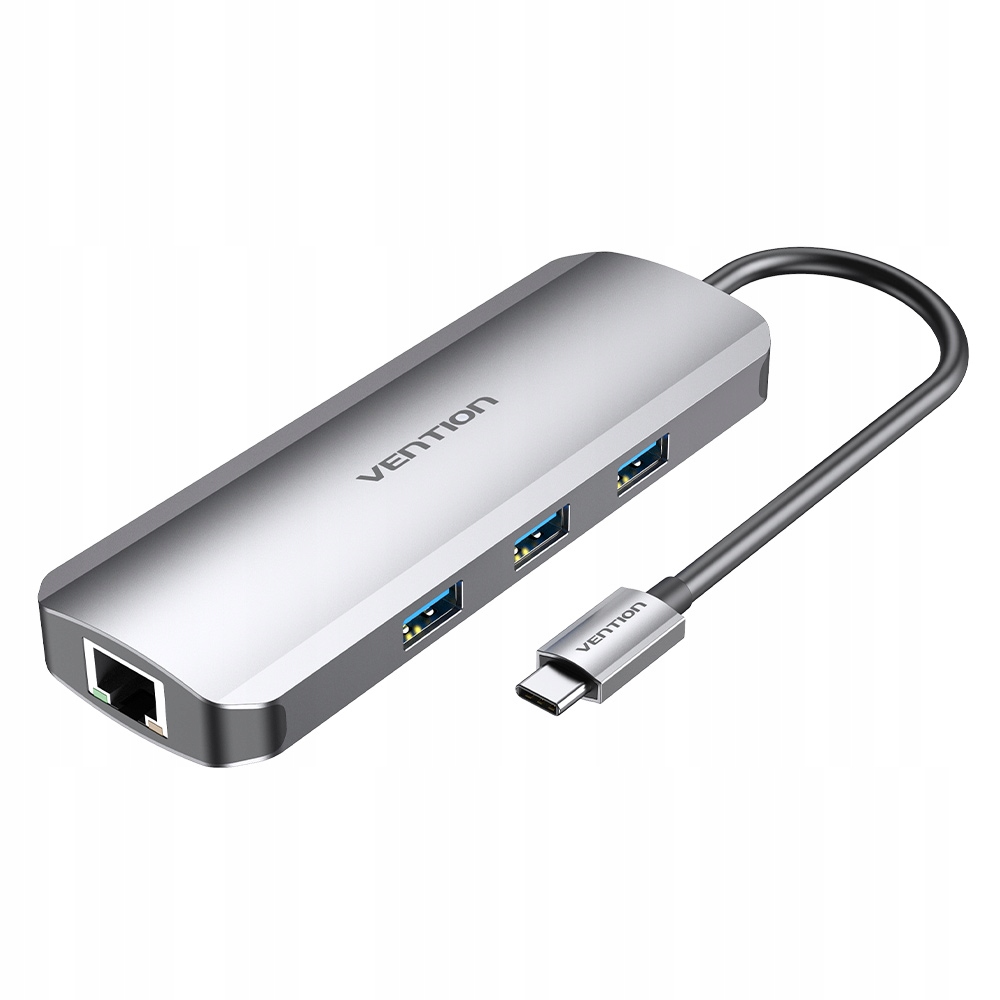 Stacja dokująca Usb-c 9w1 Vention Hdmi 4K RJ45 Pd 100 W