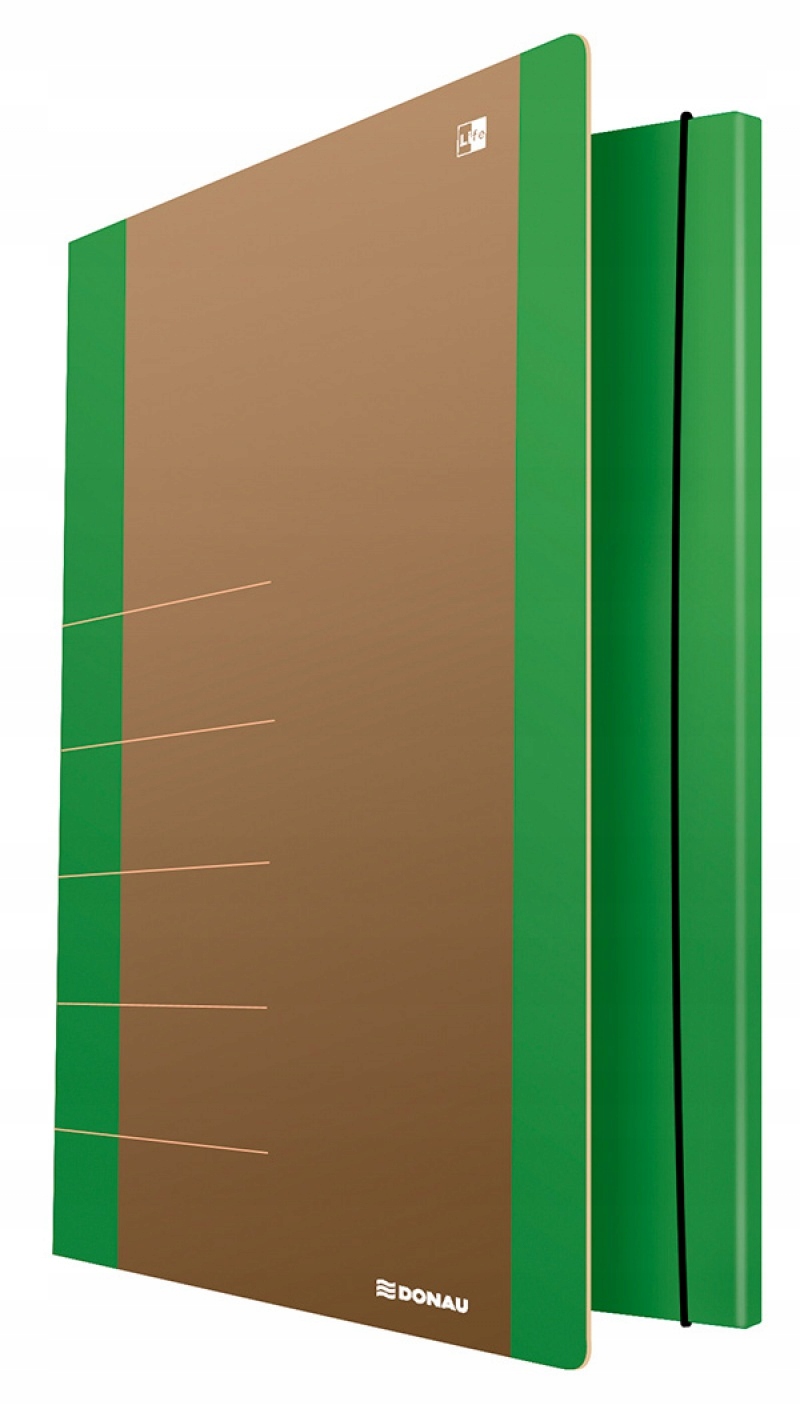 

Teczka z gumką Karton A4 500gsm 3-skrz zielony
