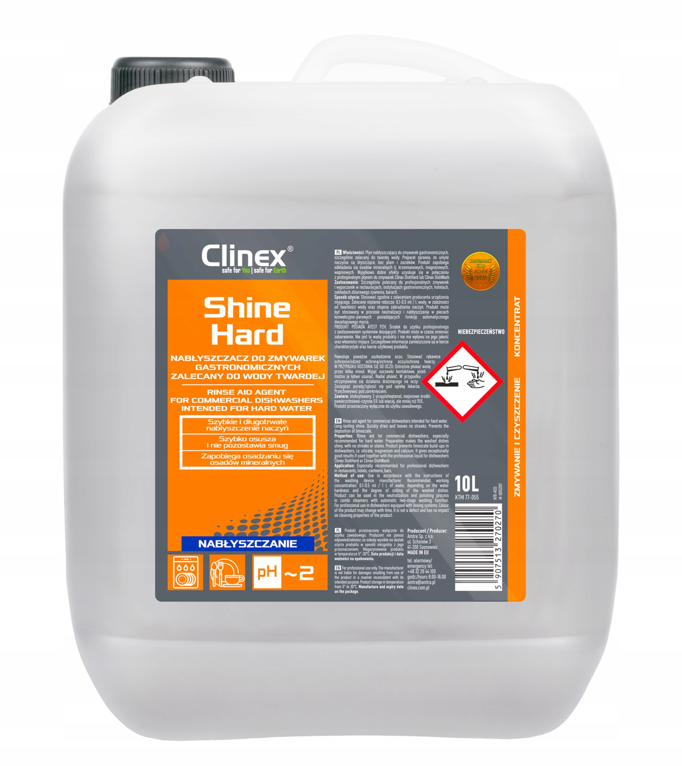 CLINEX ShineHard nabłyszczacz zmywarek 10L