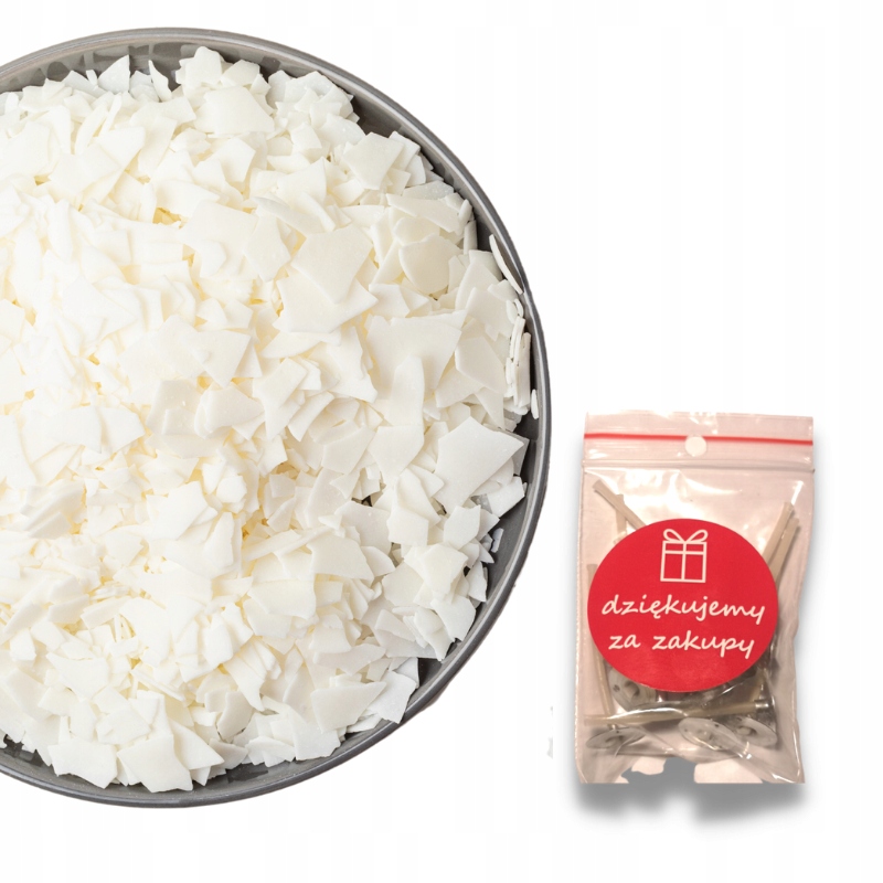 1kg Přírodní sójový vosk na svíčky, masáž Knoty