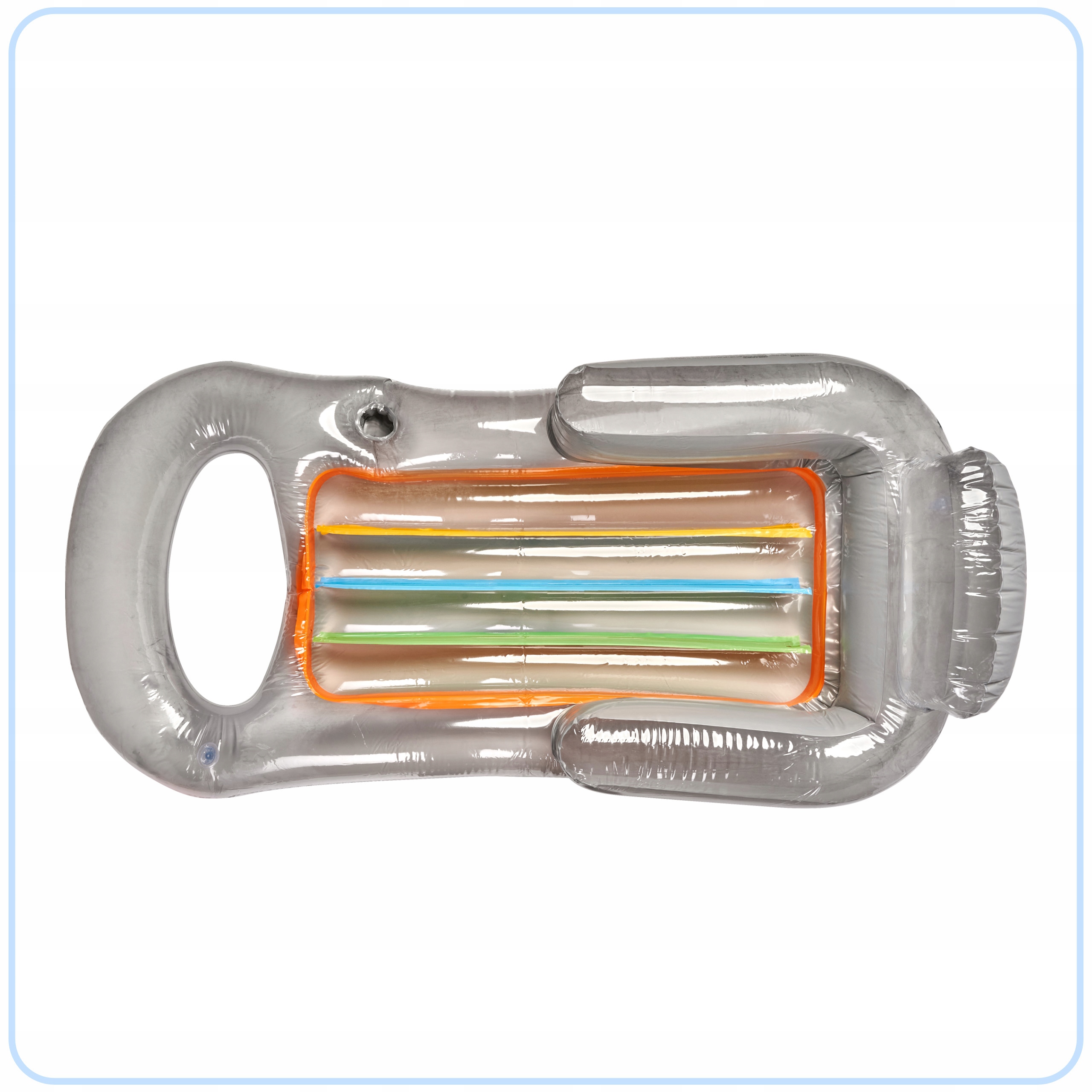 MATERAC DMUCHANY FOTEL PLAŻOWY Z OPARCIEM DO PŁYWANIA NA BASEN ŁATKI ZESTAW Model dmuchany