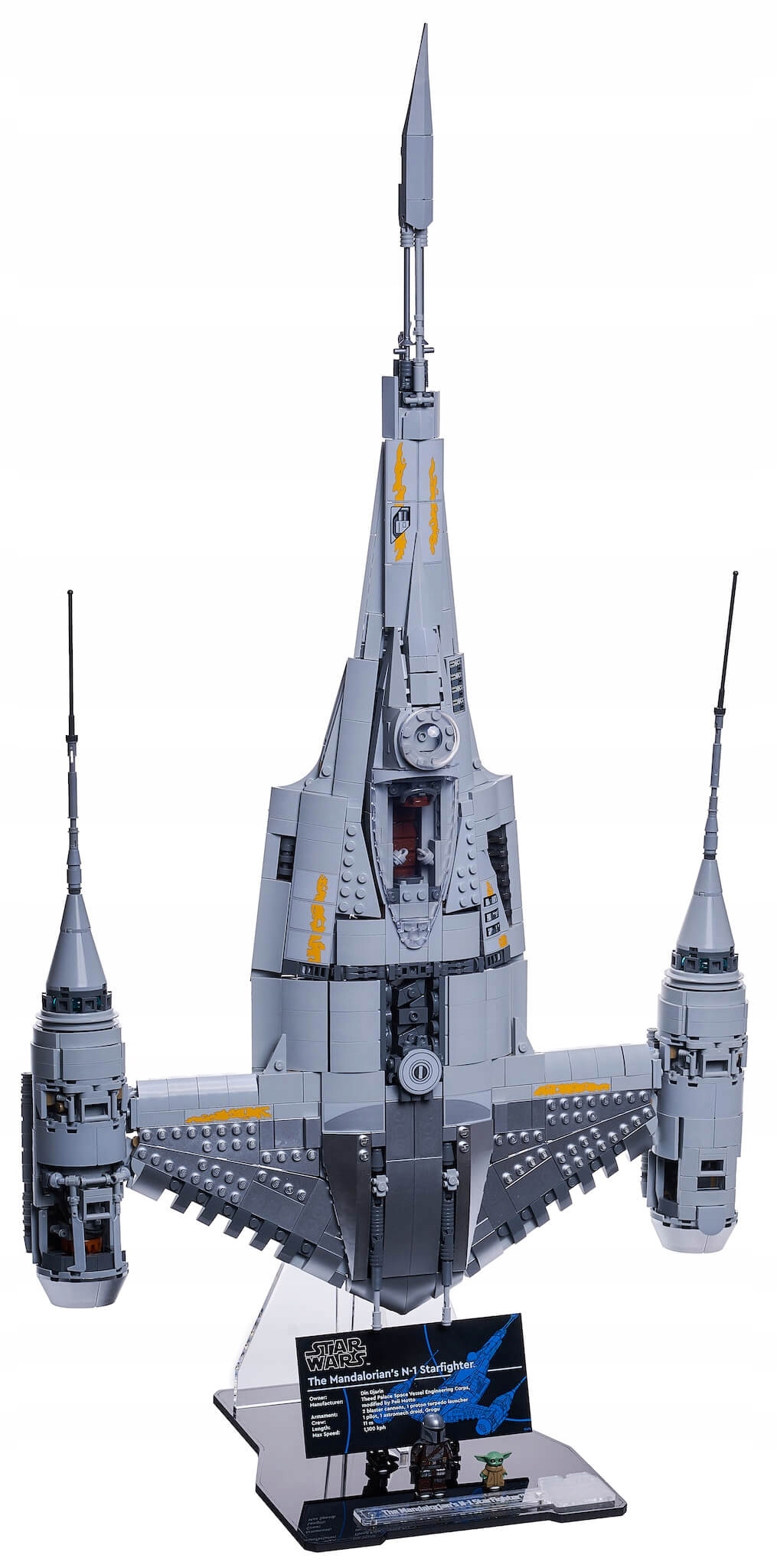 Podstavec Blacked Brick pro Lego 75442 Star Wars Stíhačka N1 Mandalorianina