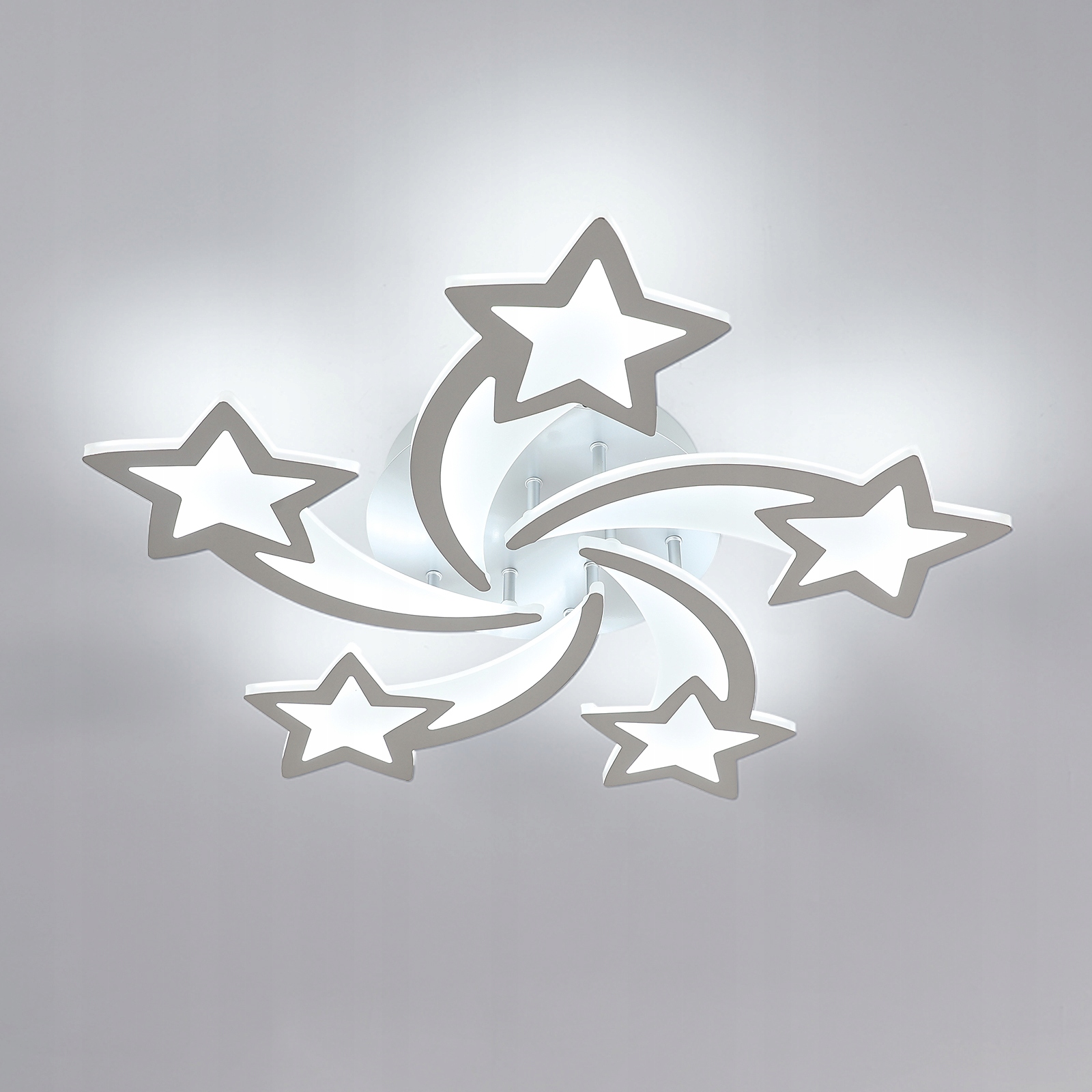 Led Stropní Svítidlo Závěsné Stříbrné Moderní do Obýváku 6500K 60W