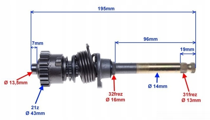 +KING ŁOŚ CHOPPER 139FMB 4T WAŁEK ROZRUSZNIKA 50cc Producent Seaco