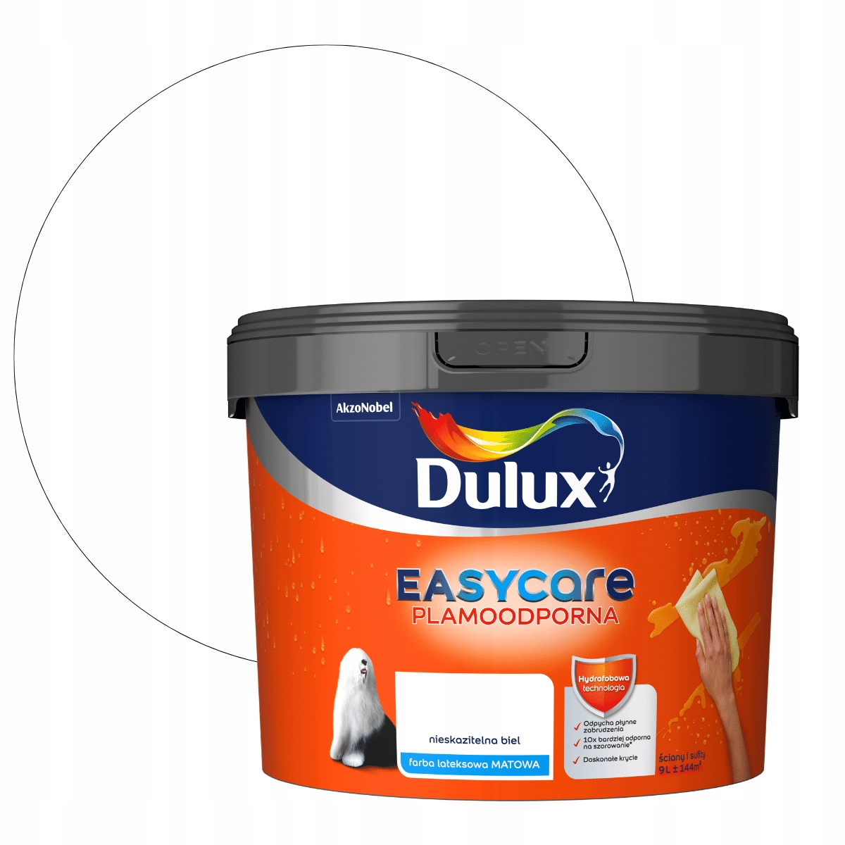 Dulux Easycare Plamoodolná 9L Bezchybná Biela Biela Farba Na Steny