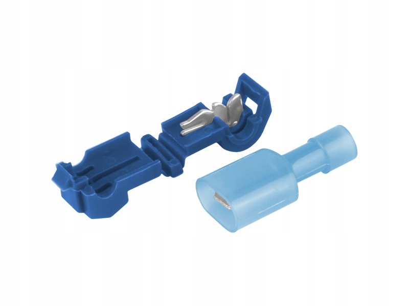 Szybkozłączki rozgałęźne typ-T, niebieskie, 2.5-4.0 mm kw, 16-14 Awg, 15A