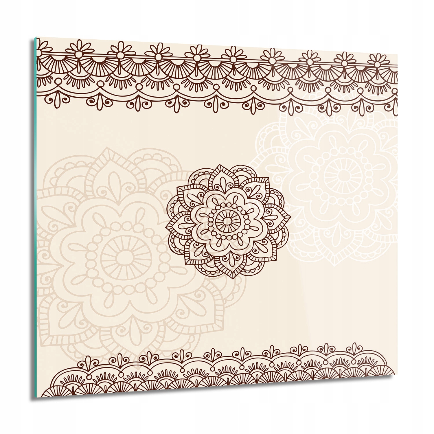 Mandala květina henna Skleněný obraz na zeď 60x60