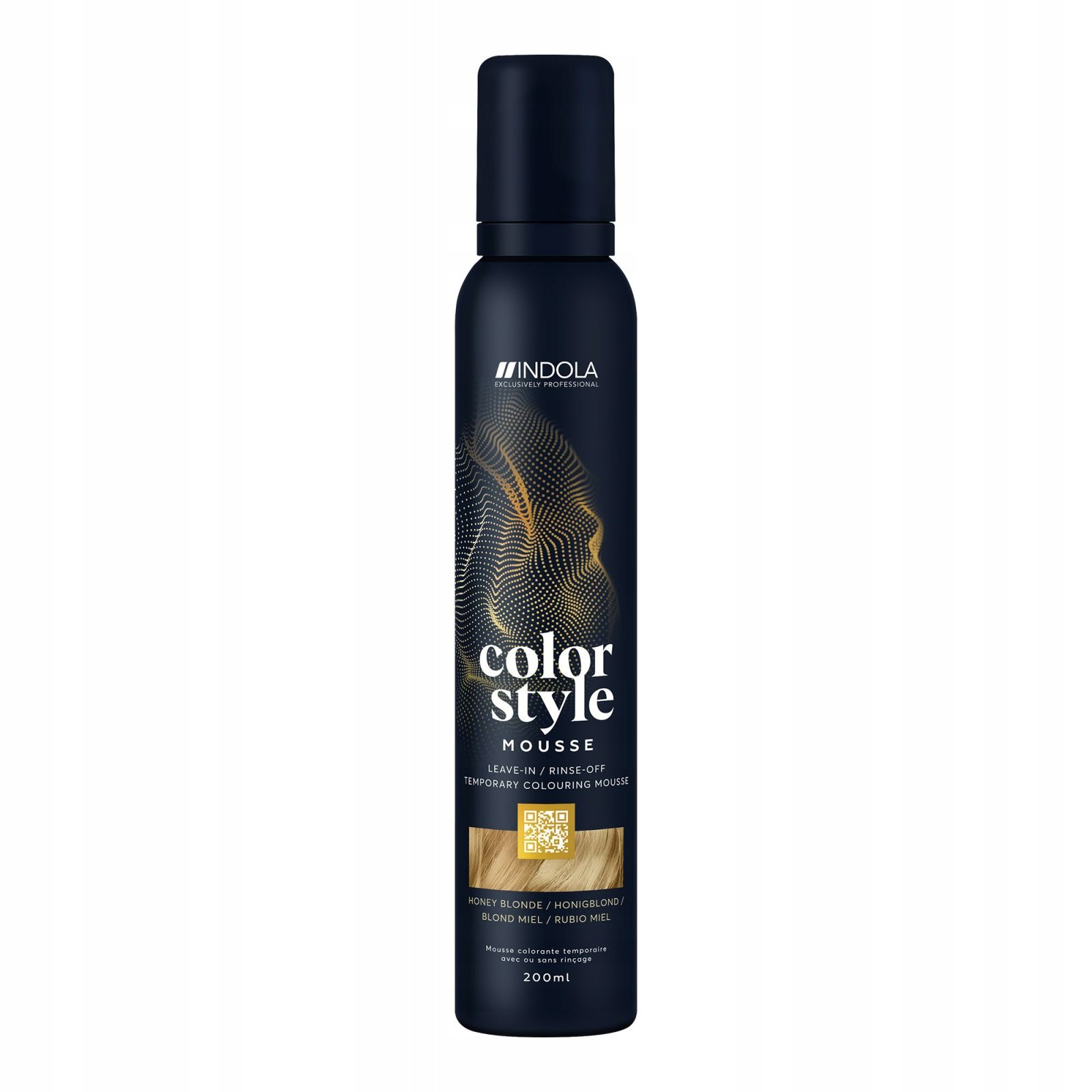Indola Tónovací Pěna Na Vlasy Color Style Mousse 200 ML – Odstín Honey Blonde (medová Blond)