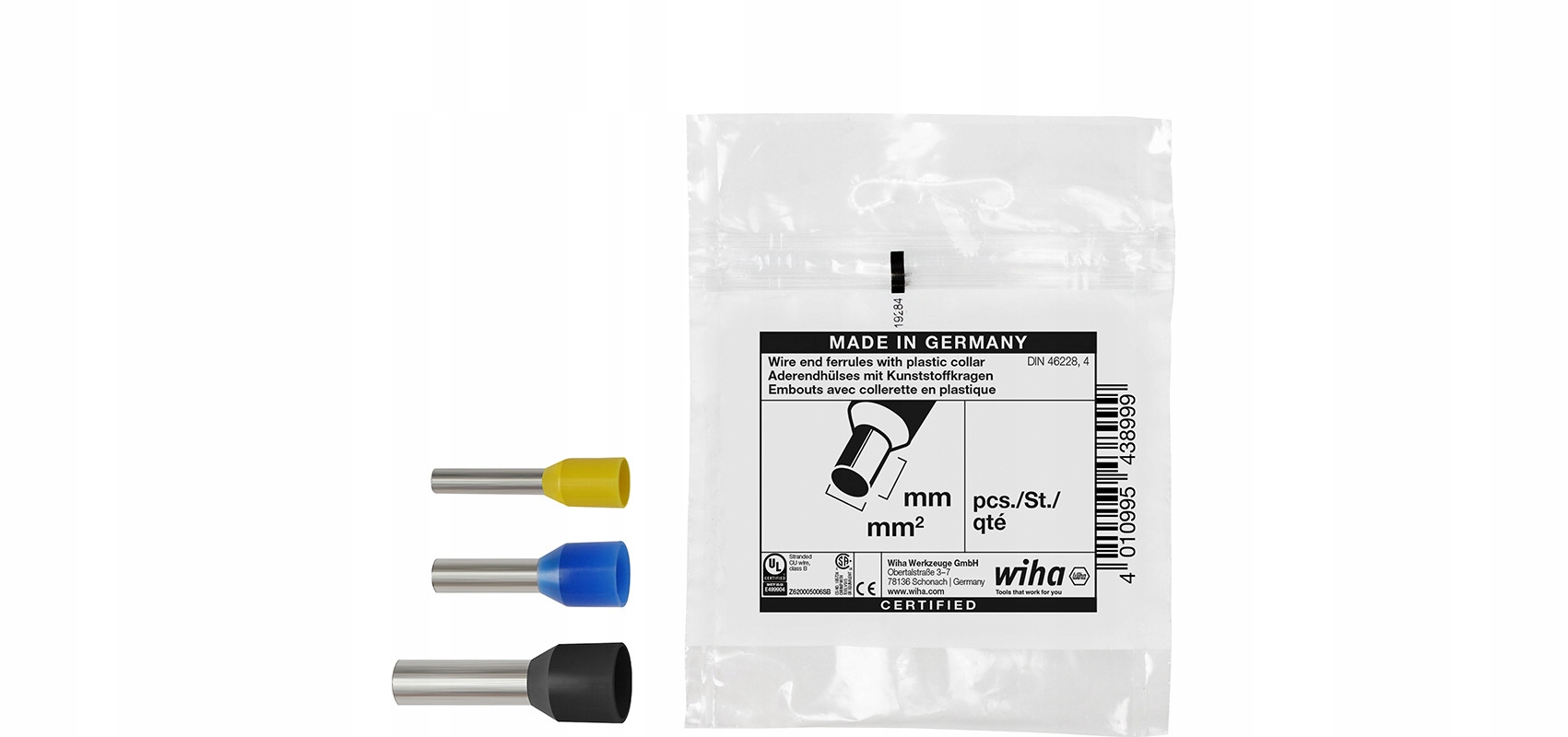 

Wiha Konektor Z Kołnierzem De Żółty 1,0mm 100szt