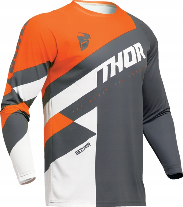 Juniorská mikina Thor Sector Checker charcoal/orange XXS