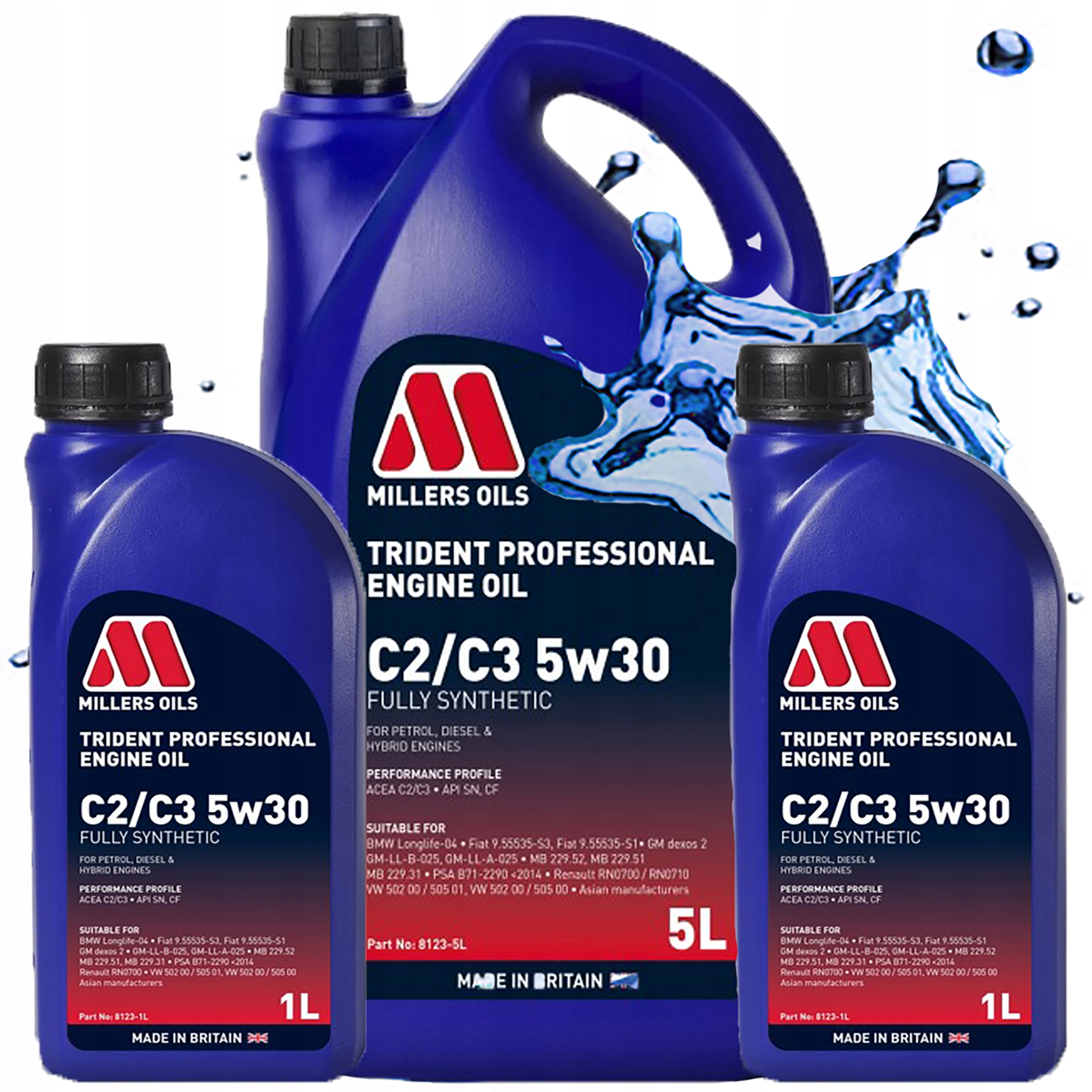 Syntetický Motorový Olej Millers Trident Professional C2 C3 5W30 LL04 7L