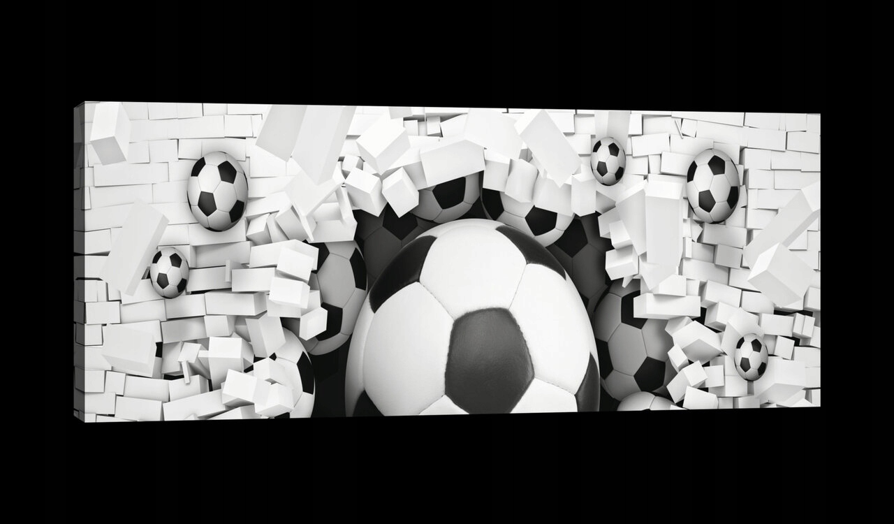 Obraz 145x45 Fotbal míč propíchnutí stěna dynamika energie sport hra