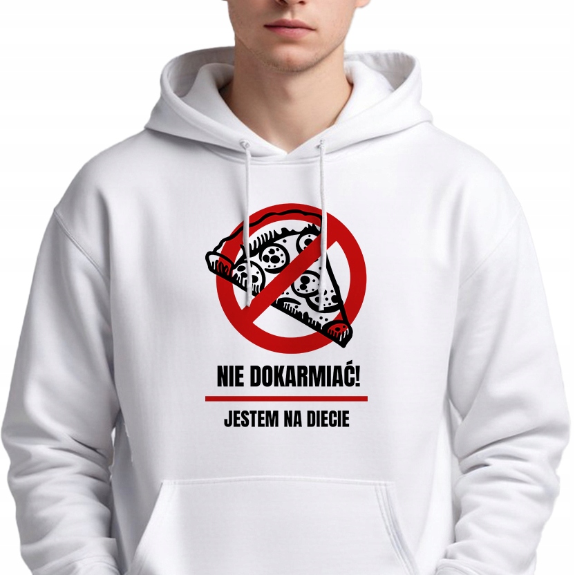 Mikina Unisex Bílá Veselý Dárek Pro Přítele Nepřikrmovat Velikost M