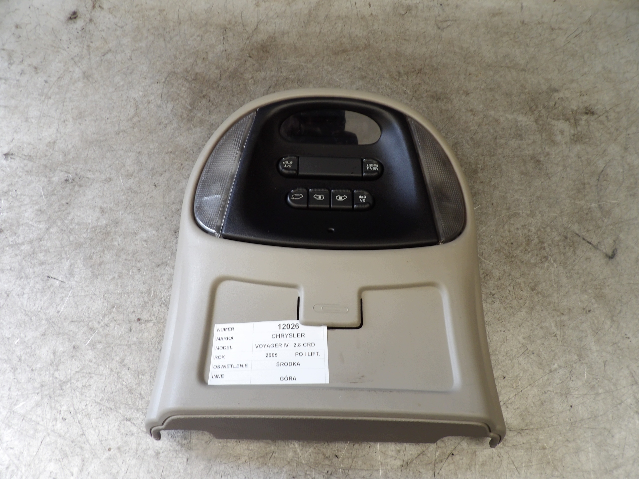 Chrysler Voyager IV 2,8 CRD panel lighting cabs
