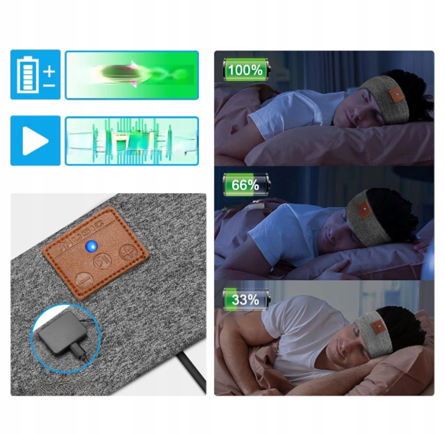 OPASKA SŁUCHAWKI BEZPRZEWODOWE BLUETOOTH SPORTOWE NAUSZNE DO BIEGANIA Rodzaj nauszne