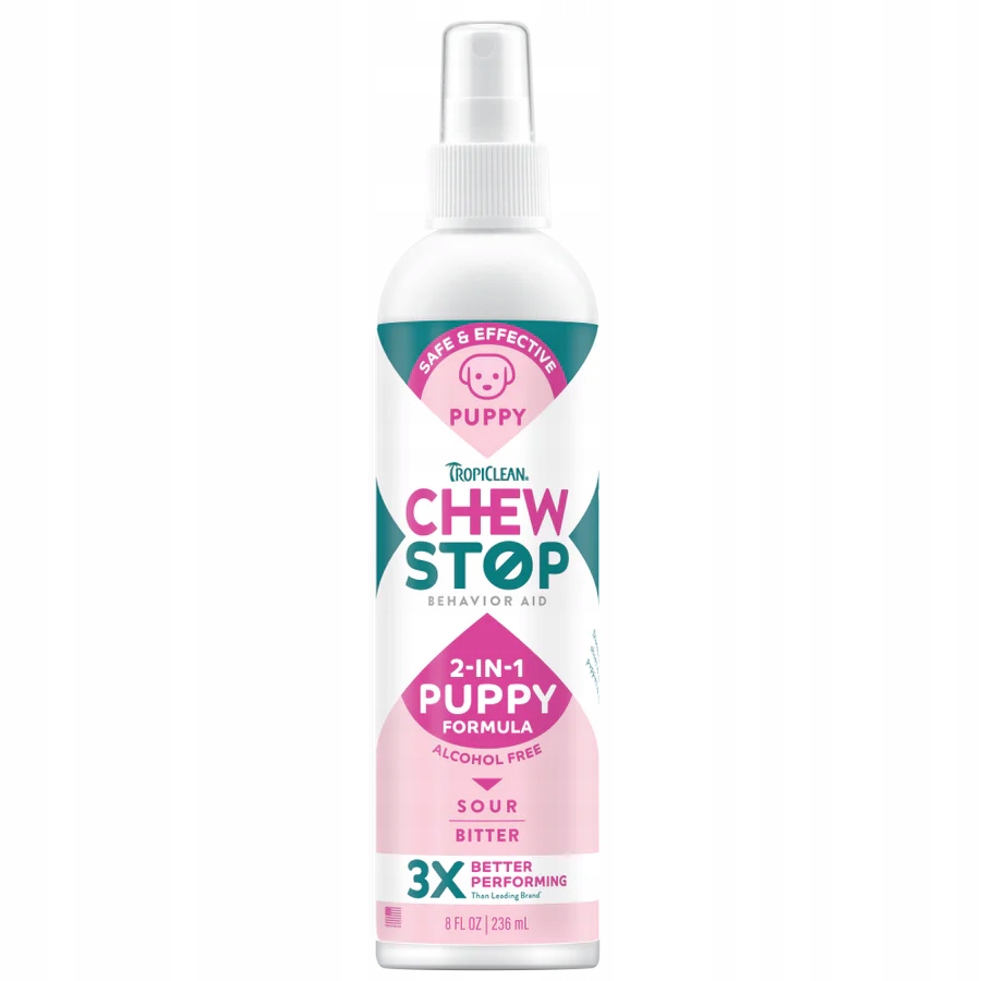 Levně Tropiclean sprej 2v1 pro štěňata proti kousání vyrobený v Usa 236 ml