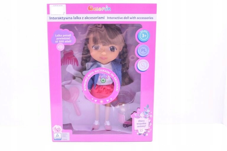 ELEFUN INTERAKTYWNA LALKA MÓWI 100 ZDAŃ uszko opak