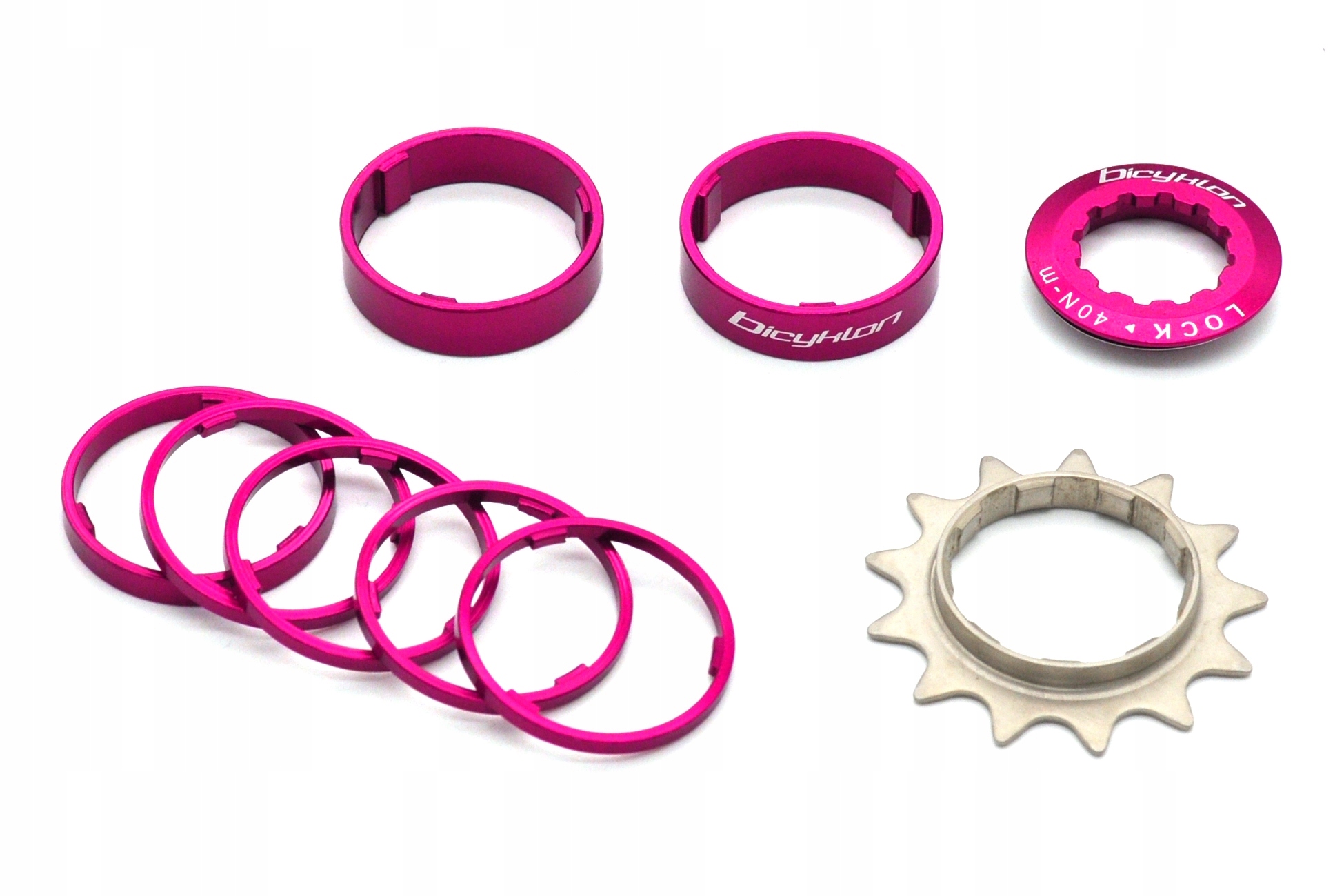 Single Speed Bicyklon Pro 13T różowy adapter redukcja kasety Dirt