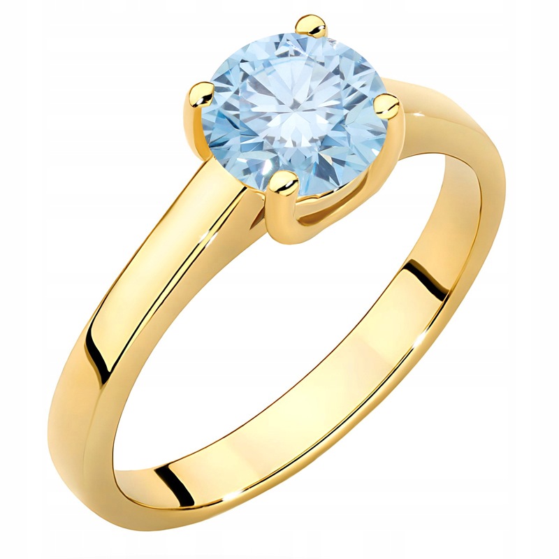 Zlatý Prstýnek pr. 585 14k Laboratorní diamanty 1,00ct