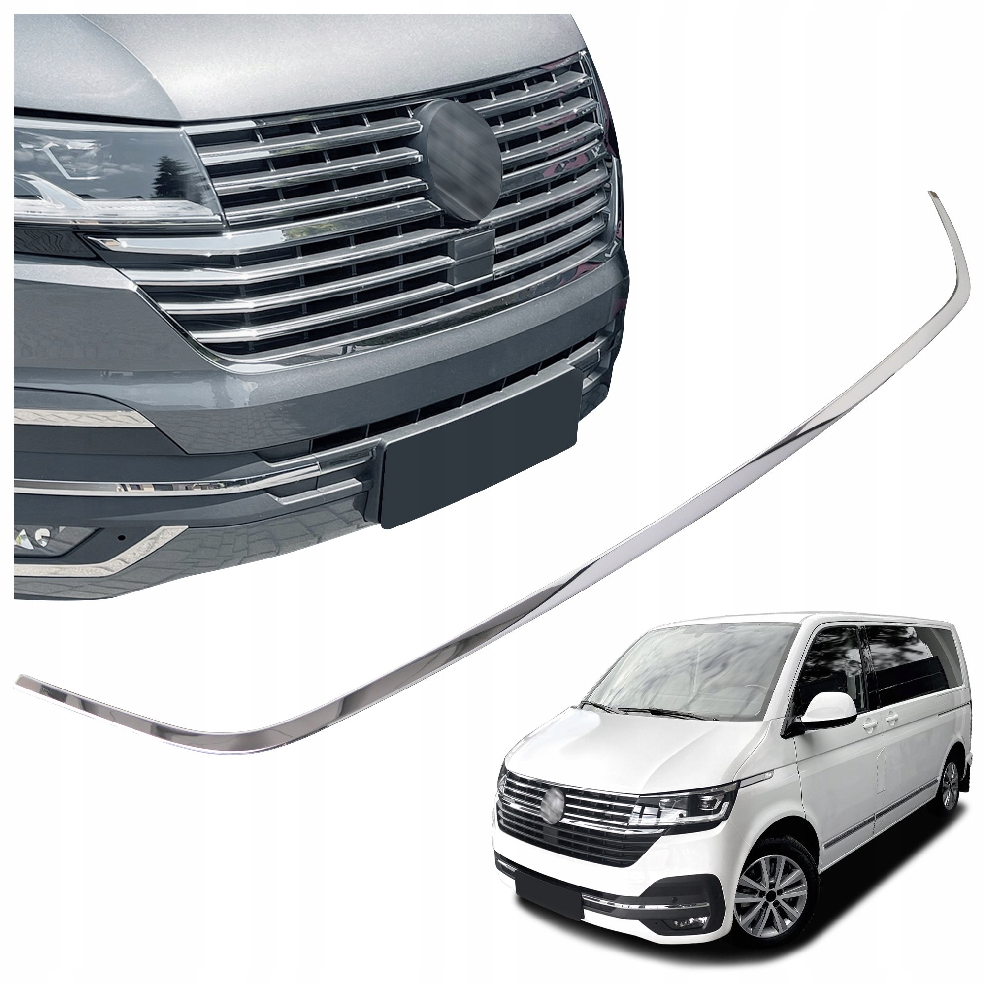 Lišta atrapy predného maskovača grilu pre Vw Multivan VI T6.1 2019-
