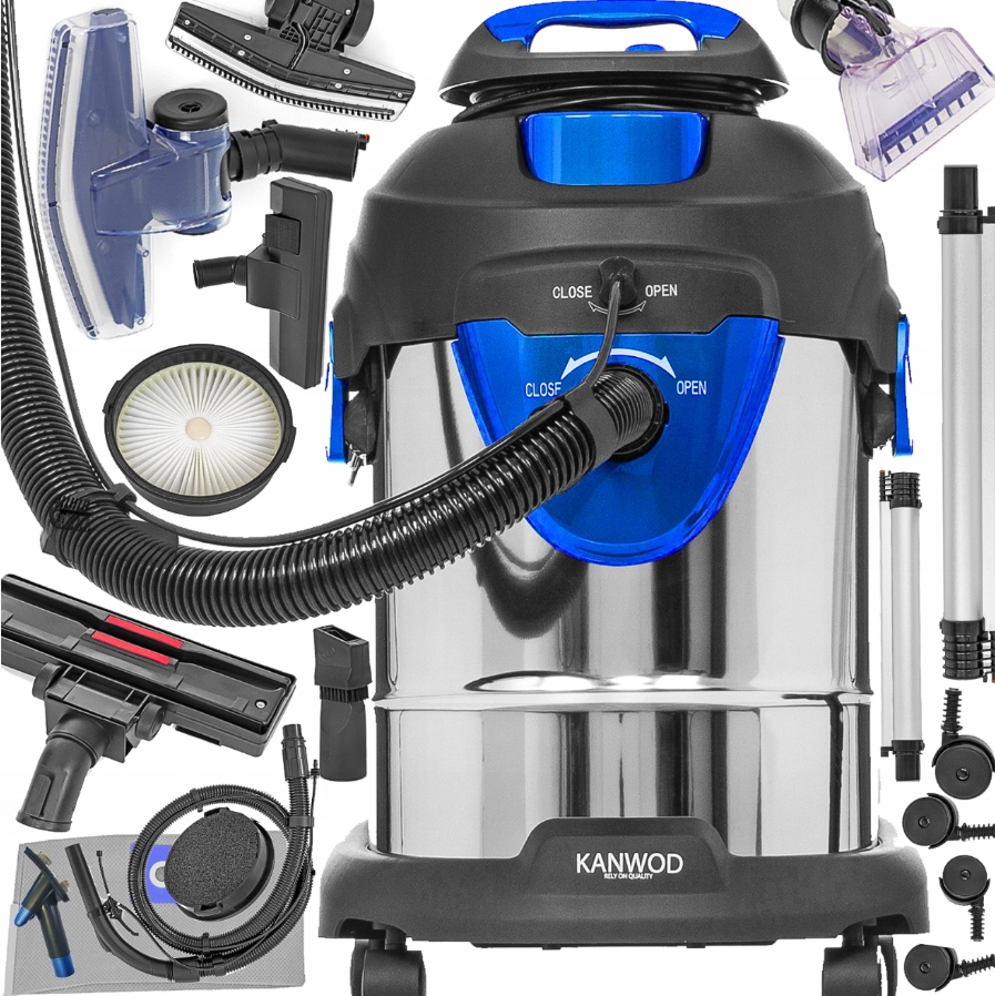 Odkurzacz piorący Kanwod Pro 2000 W czarno-niebieski