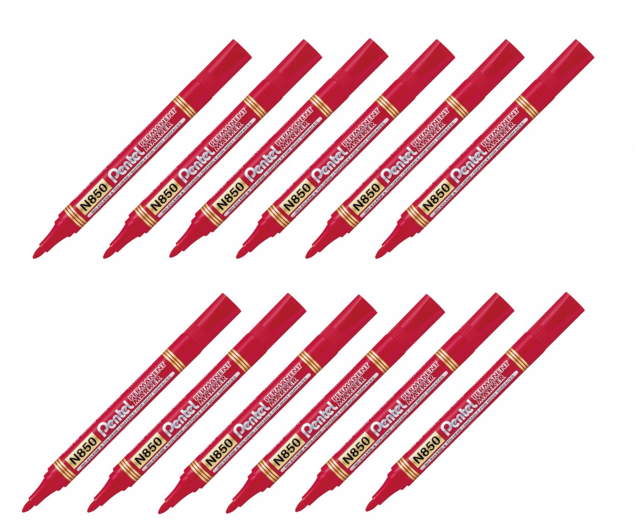 

Zestaw marker Pentel N-850 okrągły czerwony x12