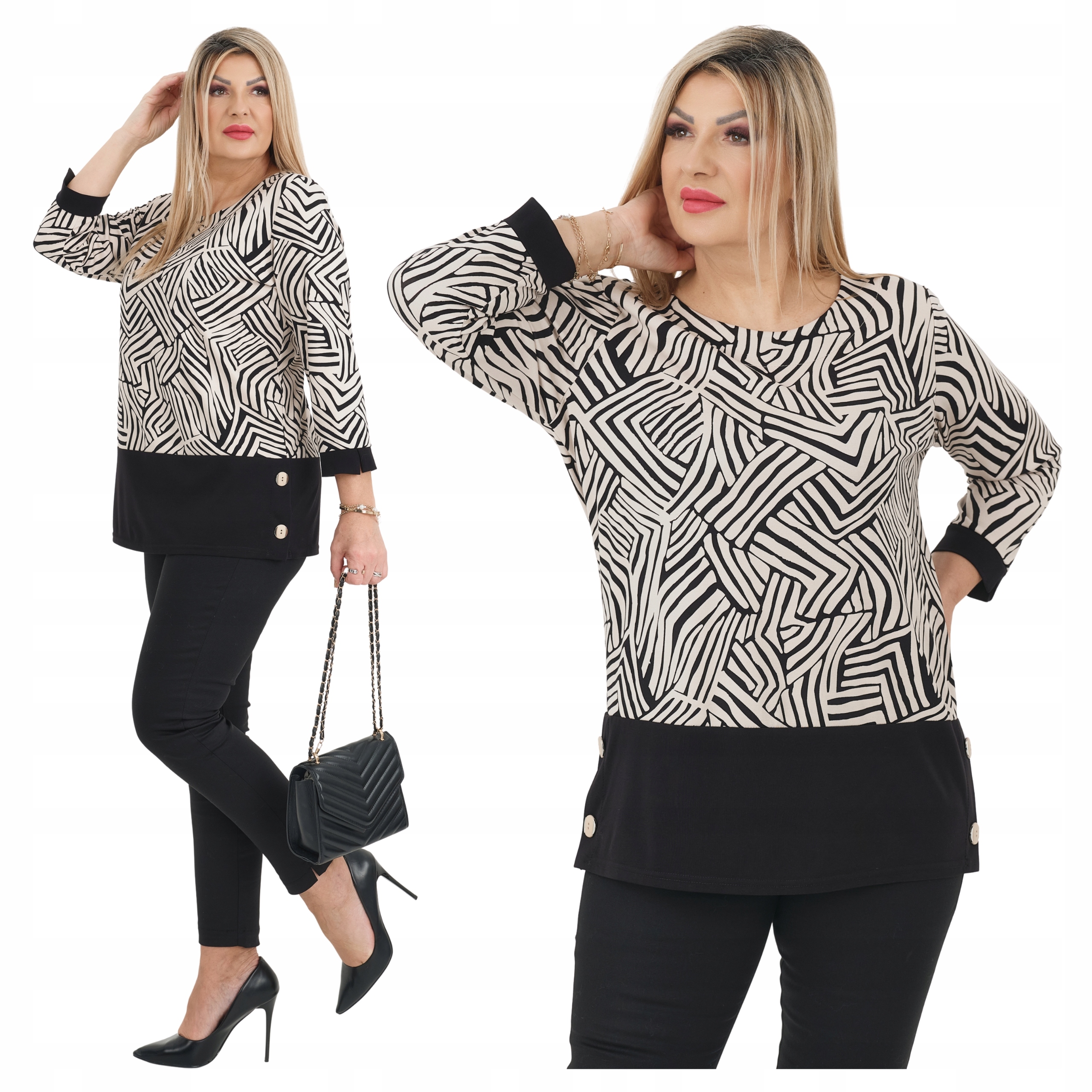 Bluzka tunika damska Polski Producent duże rozmiary