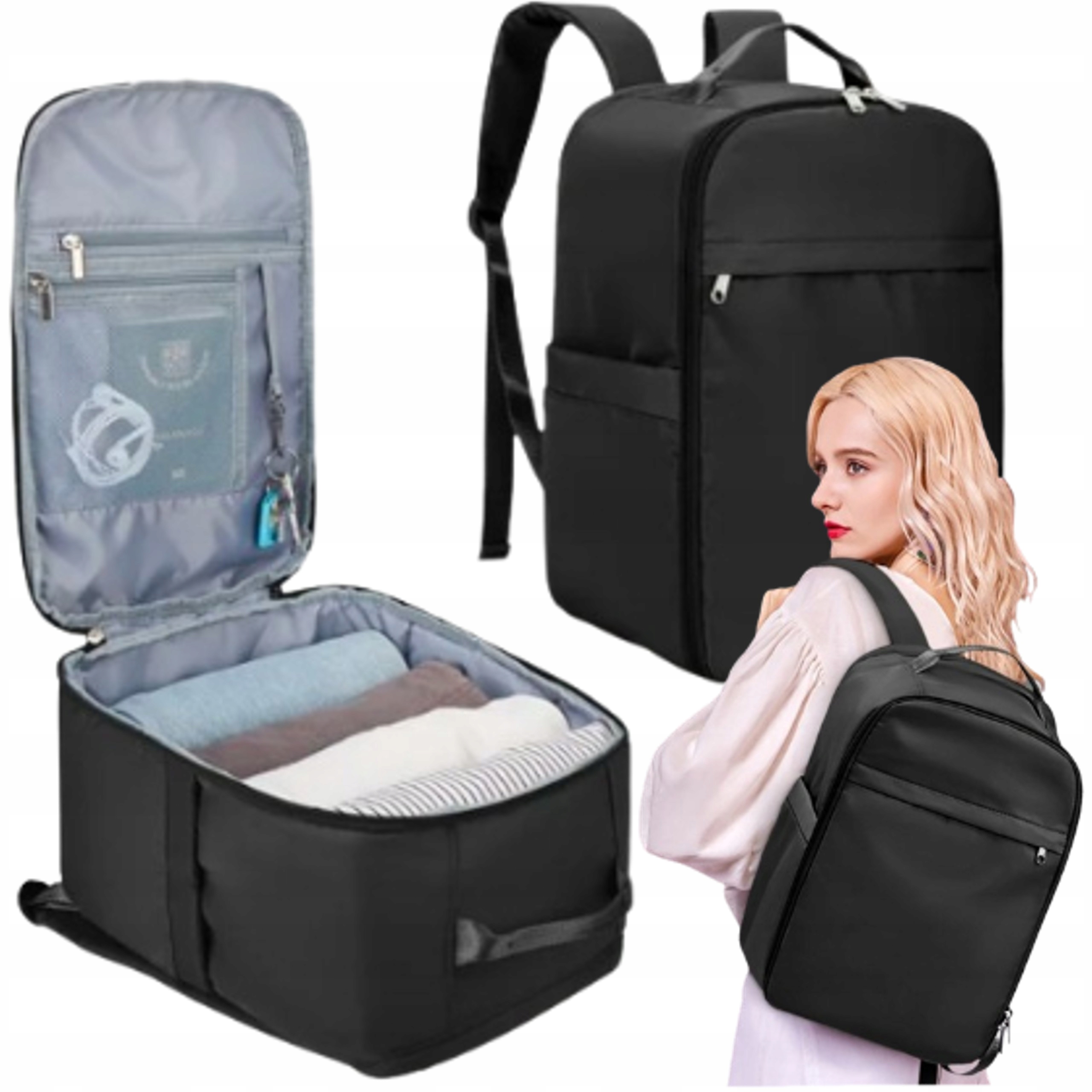 Batoh Kabinový Do Letadla 40x20x25 Prostorný na cestovní zavazadla