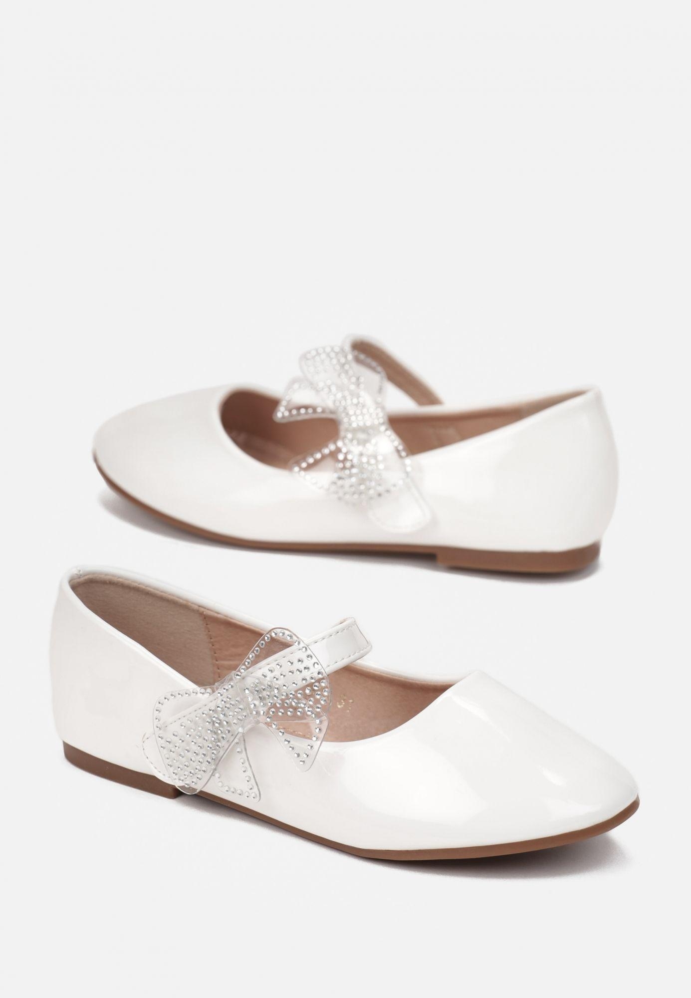 

Born2Be Białe Balerinki 35 Lakierowana ekoskóra